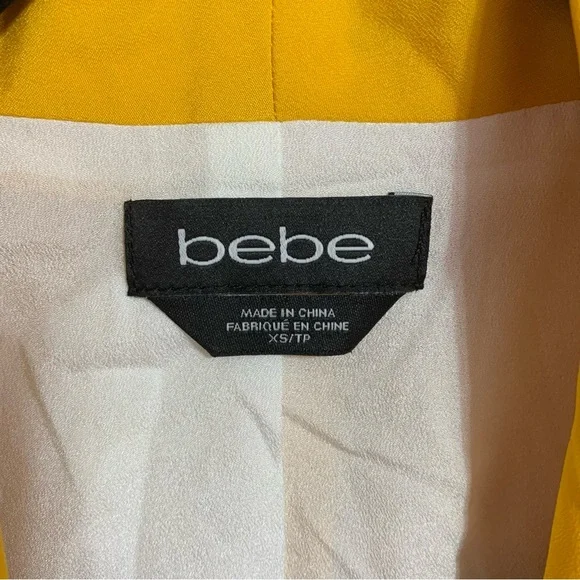 VTG Bebe Yellow Blazer Jacket XS - Picture 4 of 14